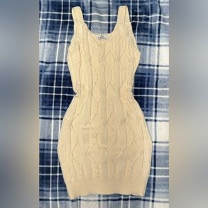 Size M, Cream, Crochet Dress